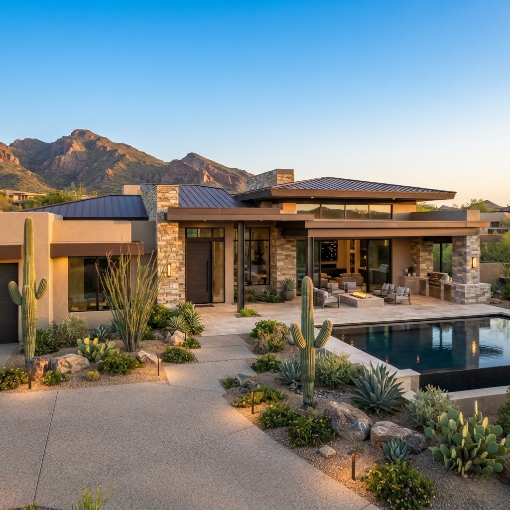 Modern Southwestern home exterior